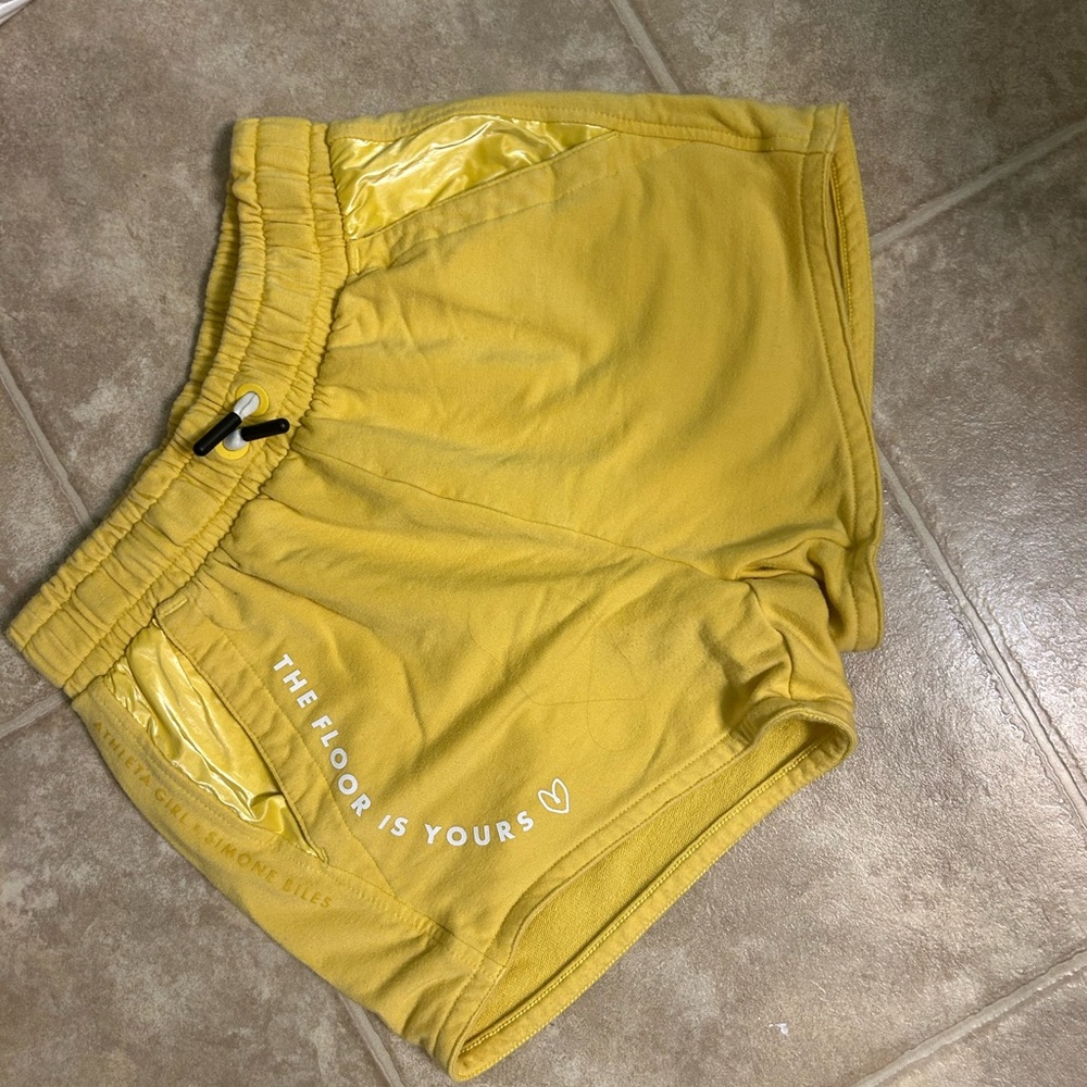 Athleta Yellow Girls' Athletic Shorts